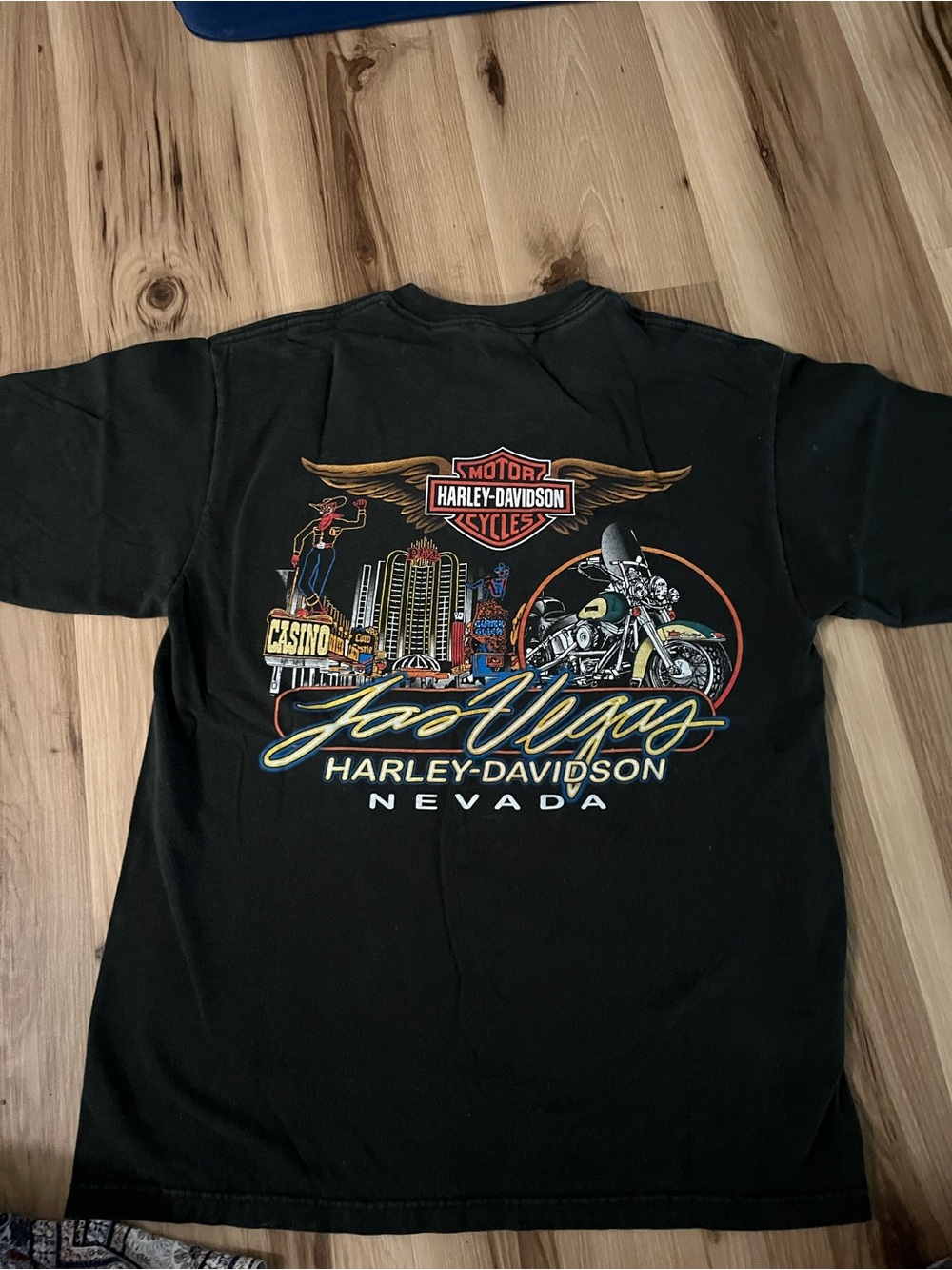 Harley Davidson Beffy T Vintage Black T Shirt Las Vegas Nevada Medium  04’